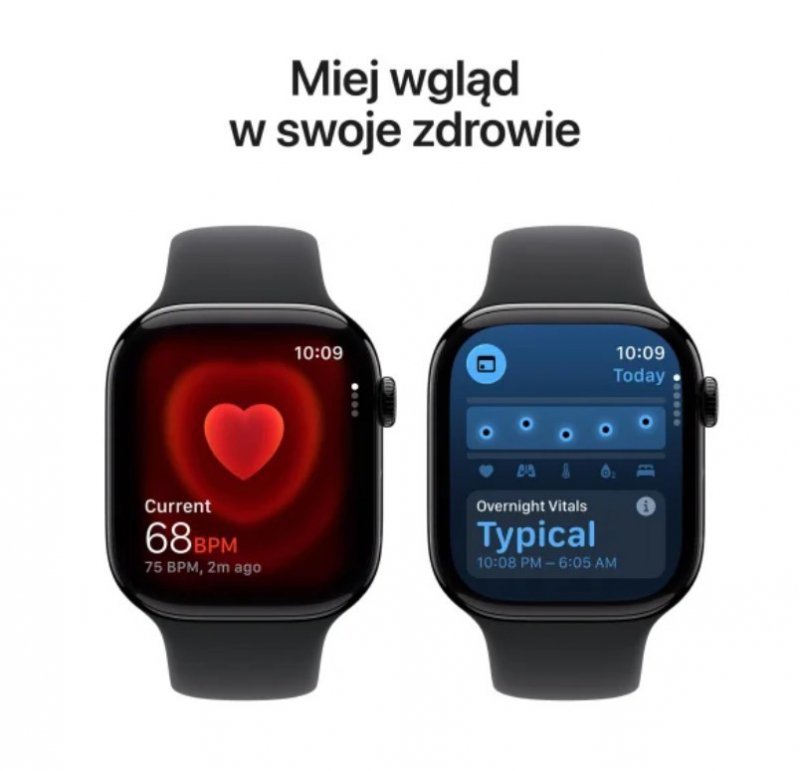 Apple Watch Series 11 GPS + Cellular, koperta 46 mm z tytanu w kolorze naturalnym, pasek sportowy w kolorze górskiej szarości - 