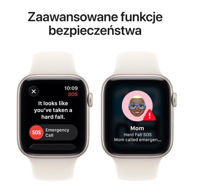 Apple Watch SE 3 GPS+Cellular koperta 44 mm z aluminium w kolorze księżycowej poświaty, pasek sportowy w kolorze księżycowej poś