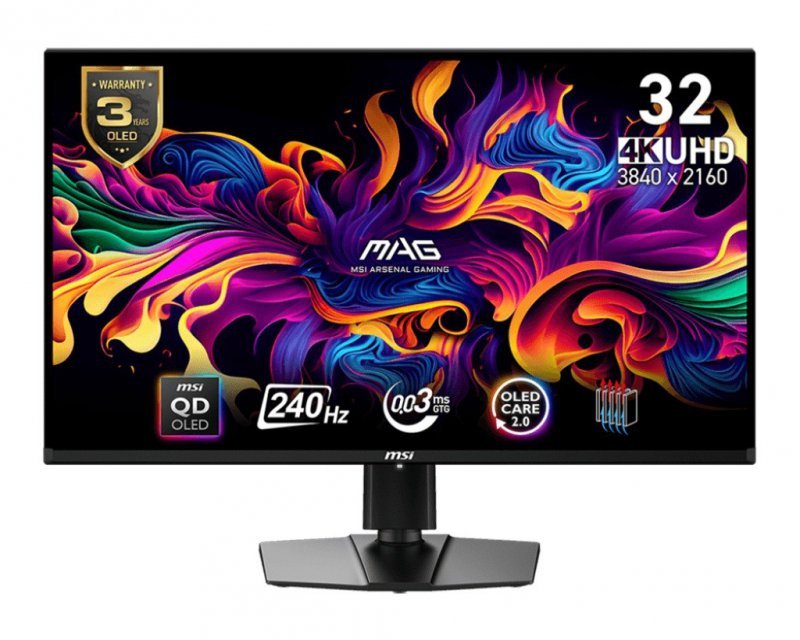 MSI Monitor MAG 321UPX QD-OLED 31.5''/LED/UHD/Curv/160HZ/Black