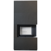 Kominek powietrzny  FLOKI prawy 8 kW Ø 160 w zabudowie modułowej INDIAN BLACK