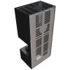 Kominek powietrzny  FLOKI prawy 8 kW Ø 160 w zabudowie modułowej ZIMBABWE NERO