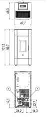 Piecyk na pellet Cristal 9 kW - Cadel
