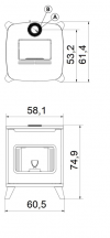 Piecyk na pellet Hublot UP Twin 6 kW - Cadel