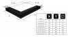 Kratka kominkowa LUFT narożny lewy czarny 80x40x9