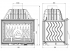 KAWMET Wkład kominkowy żeliwny W17 Dekor 16kW ECO