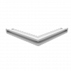 KRATKA kominkowa LUFT narożny biały 56x56x6