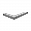 Kratka kominkowa LUFT narożny prawy biały 40x60x6