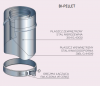 BI-PELLET/EASINOX Ø100/150 mm - podłączenie koncentryczne/wkład kominowy okrągły  - piecyk na pellet