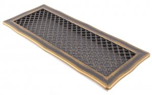 Kratka kominkowa wentylacyjna DECO 16x45cm złota patyna