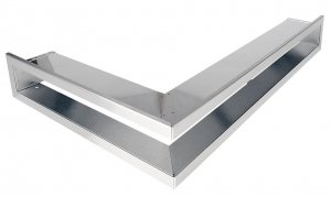 Kratka kominkowa OTWARTA narożna lewa 60x40x6cm inox