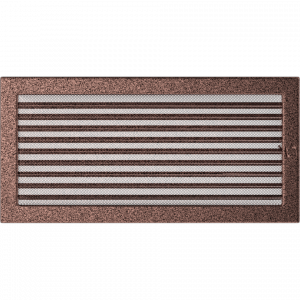 KRATKA kominkowa 22x45 miedziana z żaluzją