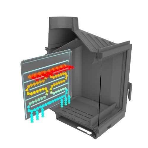 Wkład kominkowy żeliwny DORAKO ECO MAX 7 3F standard