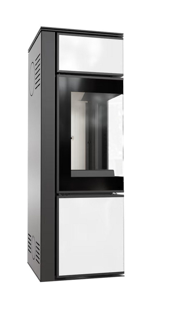 PIEC STALOWY KOZA TORA/S 8 kW biały panel szklany