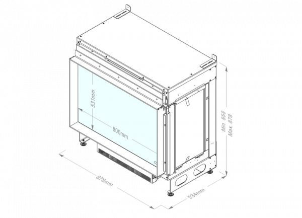 Kominek elektryczny e-MatriX 800/500 I