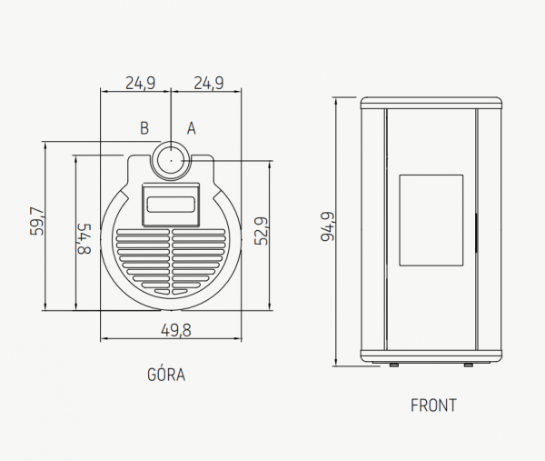 Piecyk na pellet Sound UP 7 kW - Cadel