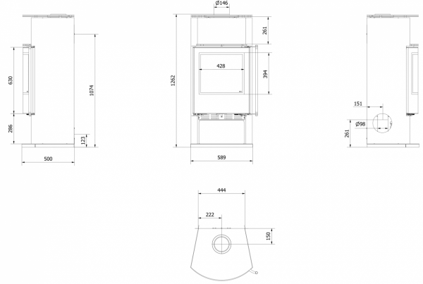 PIEC STALOWY TOFA 8 kW
