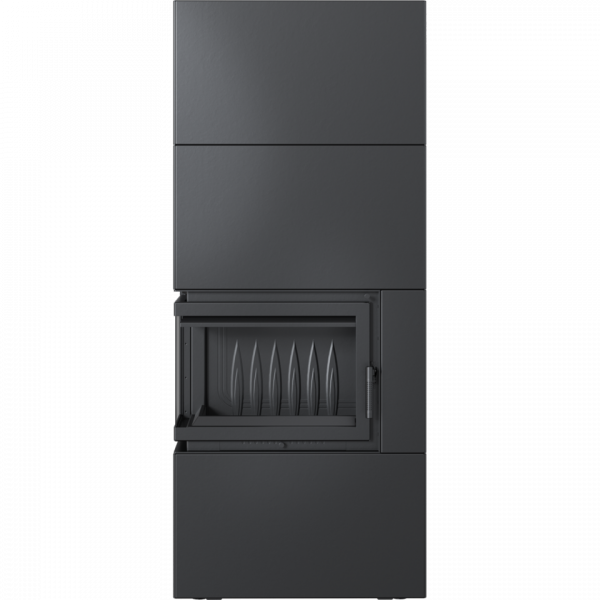 Kominek powietrzny modułowy SIMPLE BOX lewy 8 kW Ø 200 BLACK