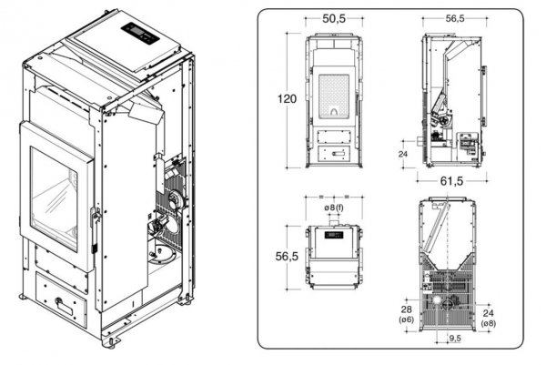 Piec na pellet Marra MP AUP 13 kW