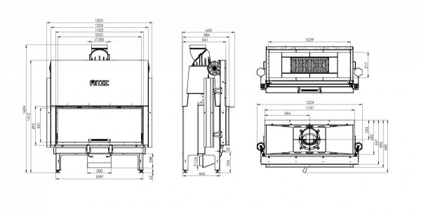 Wkład kominkowy ARDENTE 105x43.G 