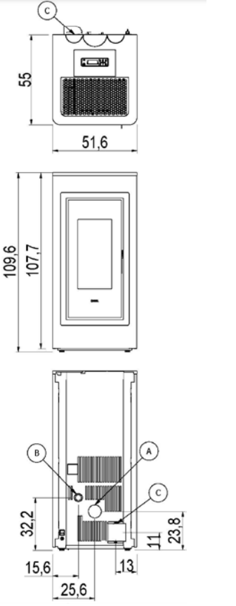 Piecyk na pellet Kobe Plus 11 kW – Cadel