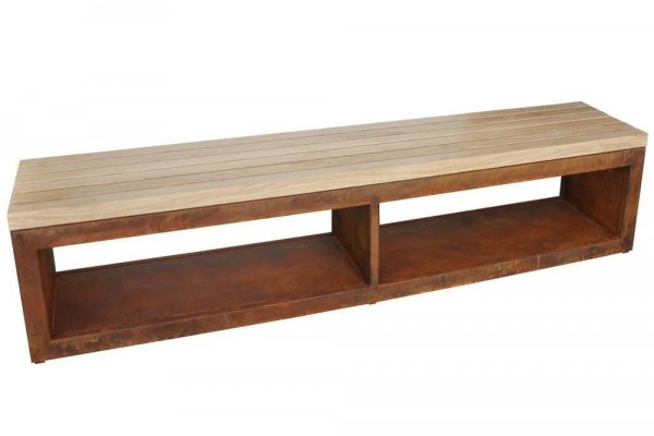 Ławka Artiss 200x40x46cm corten