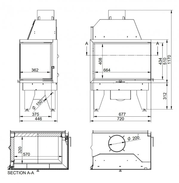 Wkład kominkowy DORAKO ECO iLINE 5172 R