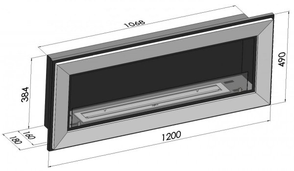 SIMPLE FIRE FRAME 1200 CZARNY