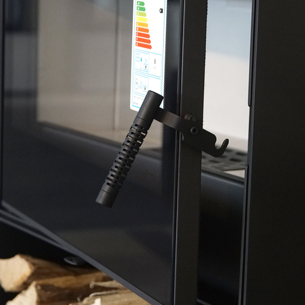 Piec stalowy KARI 70 fi 150 8 kW kominek w zabudowie wnęka na drewno