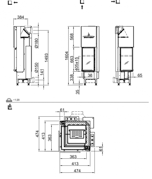 Wkład kominkowy SPARTHERM ARTE 2LRh-66