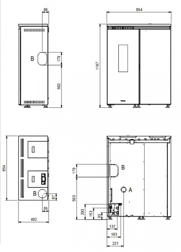Piec na pellet La Nordica Extraflame FLORIANA IDRO GRES