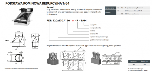 Podstawa kominowa redukcyjna T/64