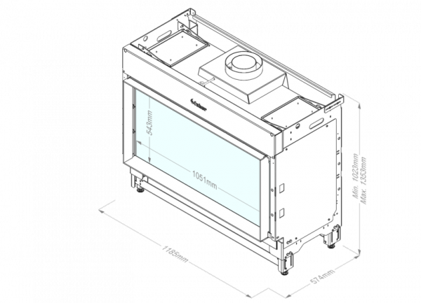 KOMINEK GAZOWY MatriX 1050/500 I