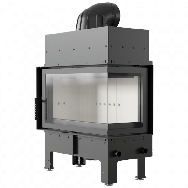 Kominek powietrzny stalowy FLOKI M prawy 10 kW Ø 200