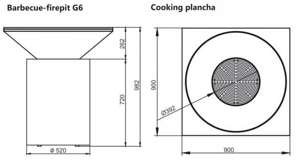 Palenisko-grill ogrodowy Artiss G6 grafit