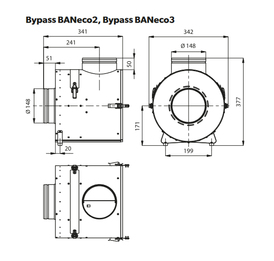 Bypass do BANeco 2,3 z filtrem metalowym do ANeco2 I 3-II