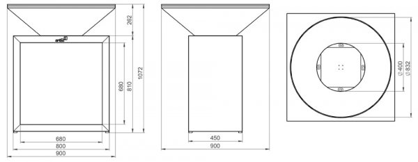 Palenisko-grill ogrodowy Artiss G8 corten
