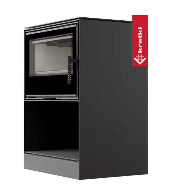 Piec stalowy KARI 70 fi 150 8 kW kominek w zabudowie wnęka na drewno