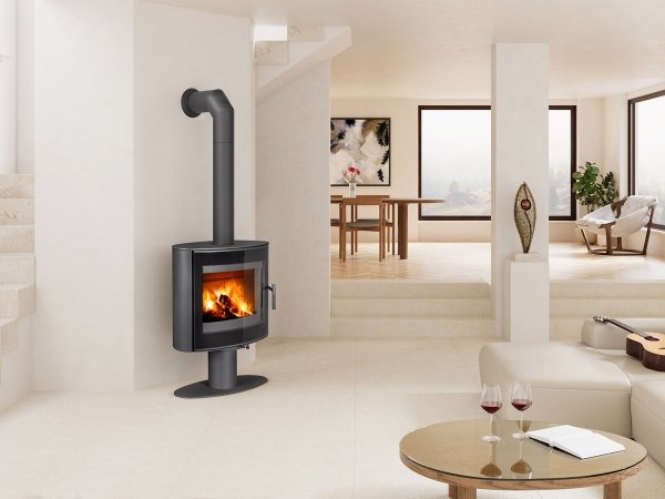 Piec wolnostojący ROMOTOP STROMBOLI G T - metal