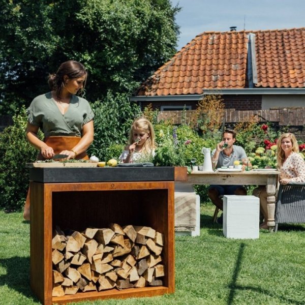 OFYR Butcher Block Storage 90 Corten Ceramika Ciemnoszara