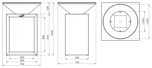 Palenisko-grill ogrodowy Artiss G8 BASIC corten