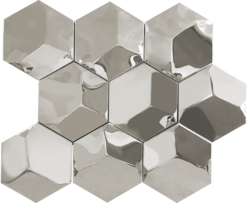 CERAMIKA BIANCA 3d inox mosaic 250x310 mm Opak. 10 g1 szt