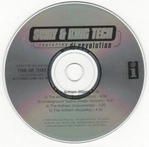 Sway & King Tech Featuring DJ Revolution - The Anthem (Maxi-CD)