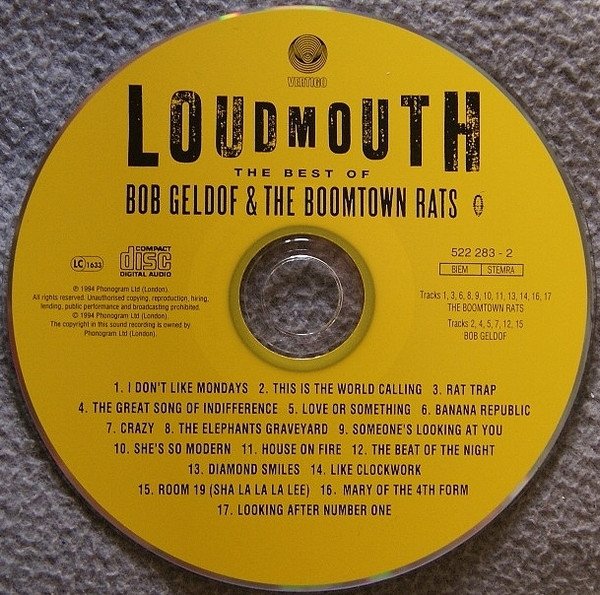 The Boomtown Rats / Bob Geldof - Loudmouth The Best Of Bob Geldof &amp; The Boomtown Rats (CD)