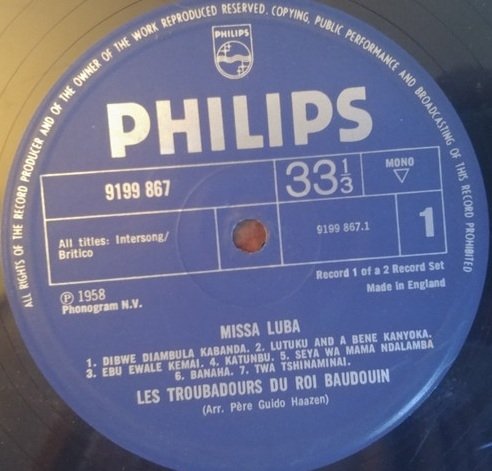 Les Troubadours Du Roi Baudouin / Los Fronterizos - Choir Of The Basilica Del Socorro - Missa Luba / Misa Criolla (2LP)