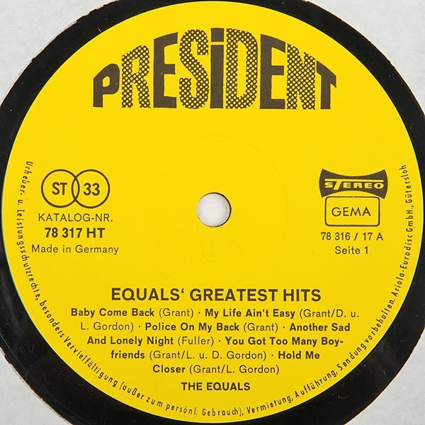 The Equals - Equals' Greatest Hits (LP)