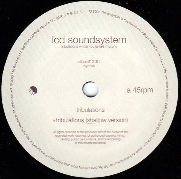 LCD Soundsystem - Tribulations (7'')