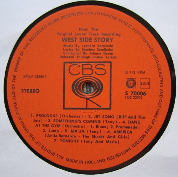 Leonard Bernstein - West Side Story (The Original Sound Track Recording) (LP)