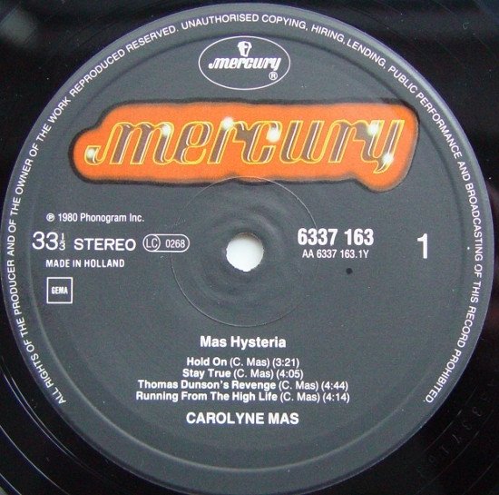 Carolyne Mas - Mas Hysteria (LP)
