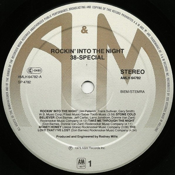 38 Special - Rockin' Into The Night (LP)