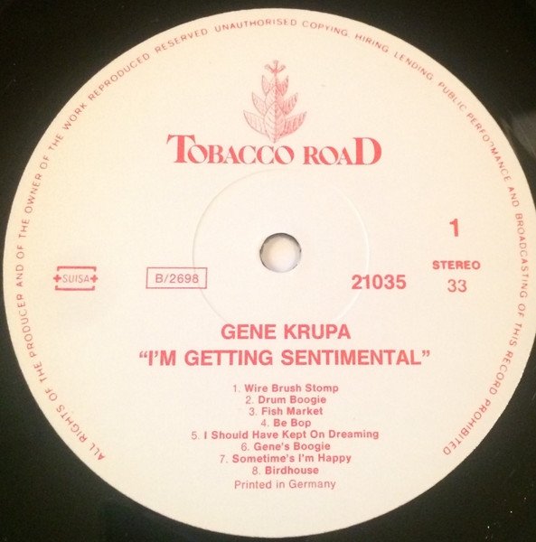 Gene Krupa - I'm Getting Sentimental (LP)